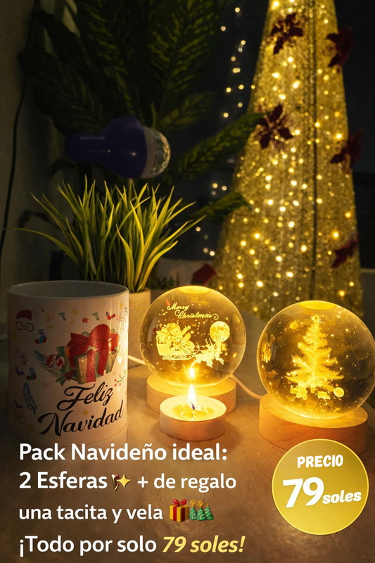 ESFERAS NAVIDEÑAS DE CRISTAL ✨🎄